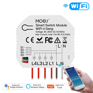 4联WiFi灯开关模块迷你隐藏式